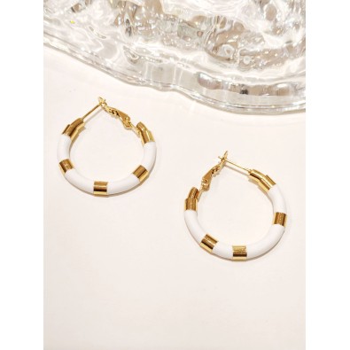 Boucles d'oreilles acier inoxydable E433 2