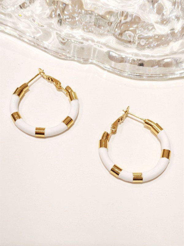 Boucles d'oreilles acier inoxydable E433 2