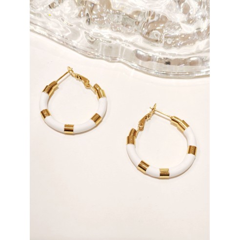 Boucles d'oreilles acier inoxydable E433