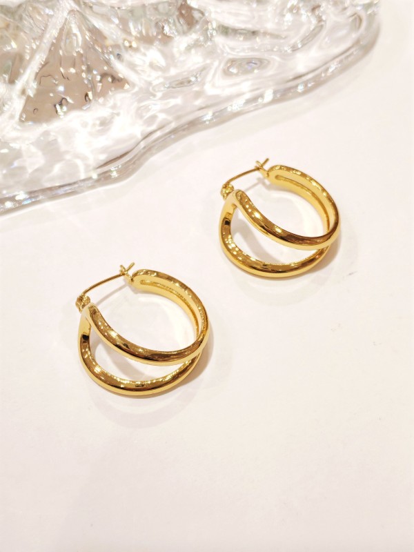 Boucles d'oreilles acier inoxydable E449