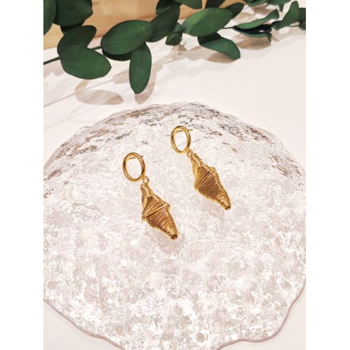 Boucles d'oreilles acier inoxydable E464