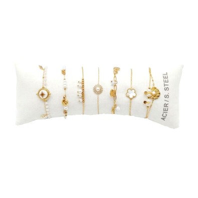 Lot de 7 bracelets en acier inoxydable L063