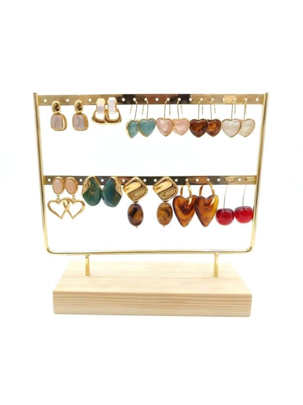 Lot de 11 boucles d'oreilles en acier inoxydable L083