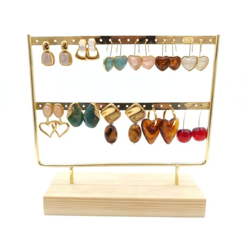 Lot de 11 boucles d'oreilles en acier inoxydable L083