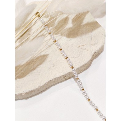 Bracelet en perle et acier inoxydable B243