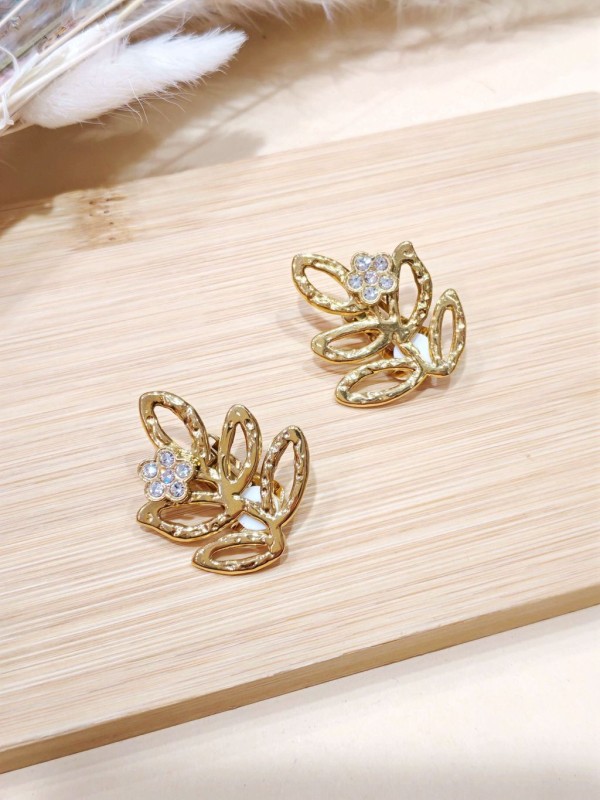 Boucles d'oreilles CLIP en acier inoxydable E467