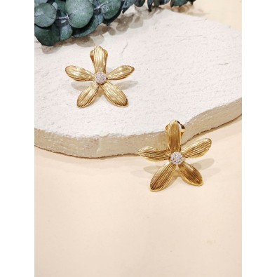 Boucles d'oreilles CLIP en acier inoxydable E468