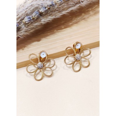 Boucles d'oreilles CLIP en acier inoxydable E470