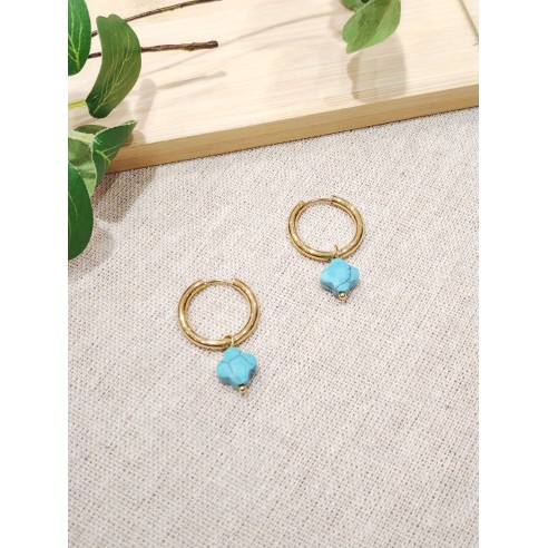 Boucles d'oreilles acier inoxydable E480