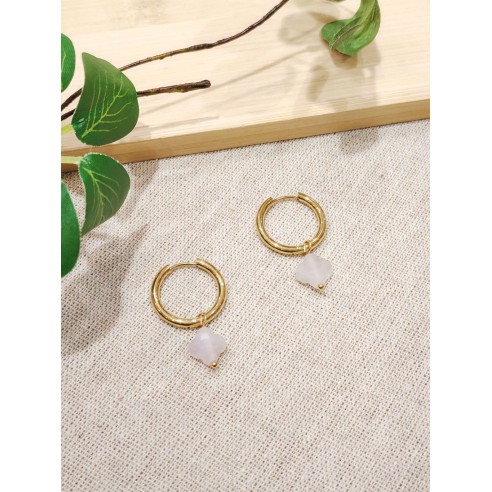 Boucles d'oreilles acier inoxydable E480