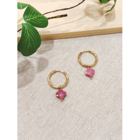 Boucles d'oreilles acier inoxydable E480