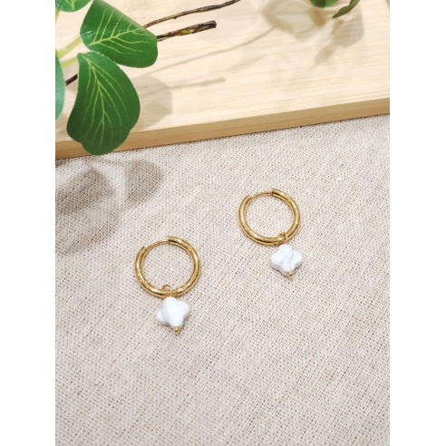 Boucles d'oreilles acier inoxydable E480