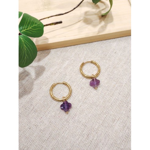 Boucles d'oreilles acier inoxydable E480