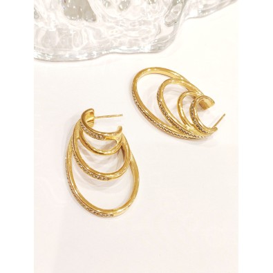 Boucles d'oreilles acier inoxydable E490 2