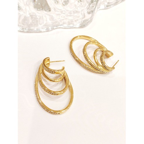 Boucles d'oreilles acier inoxydable E490