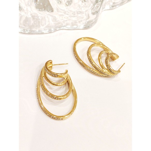 Boucles d'oreilles acier inoxydable E490