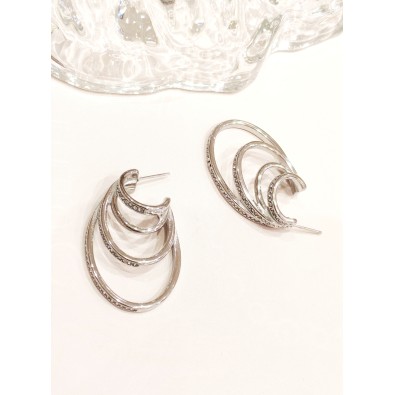 Boucles d'oreilles acier inoxydable E490