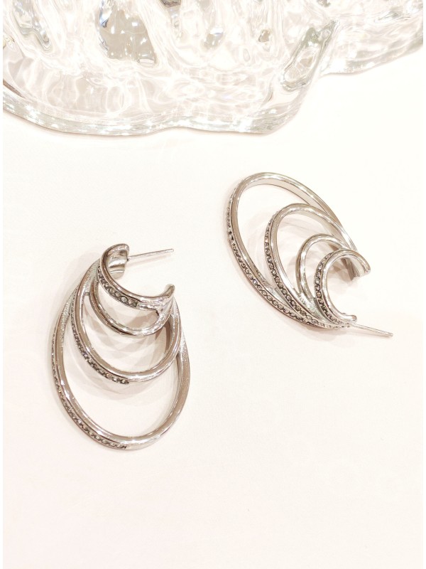 Boucles d'oreilles acier inoxydable E490