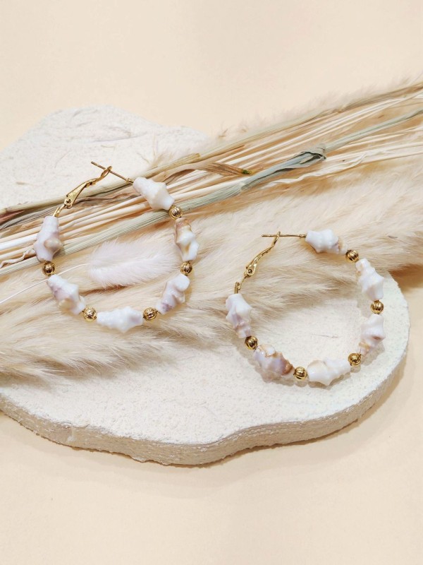 Boucles d'oreilles acier inoxydable E492