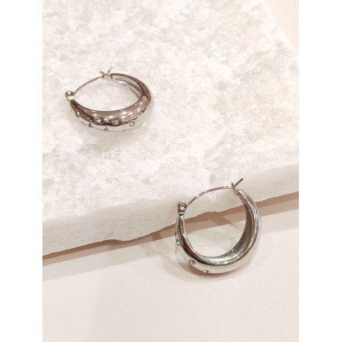 Boucles d'oreilles acier inoxydable E496