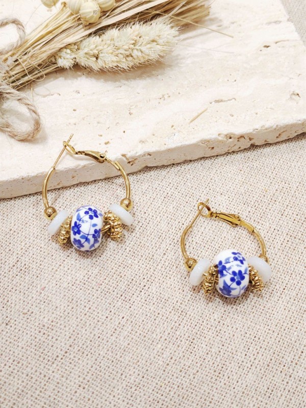Boucles d'oreilles acier inoxydable E506 2
