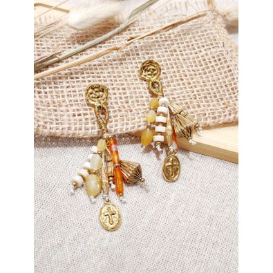 Boucles d'oreilles acier inoxydable E508