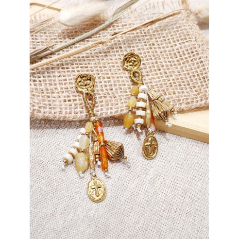 Boucles d'oreilles acier inoxydable E508