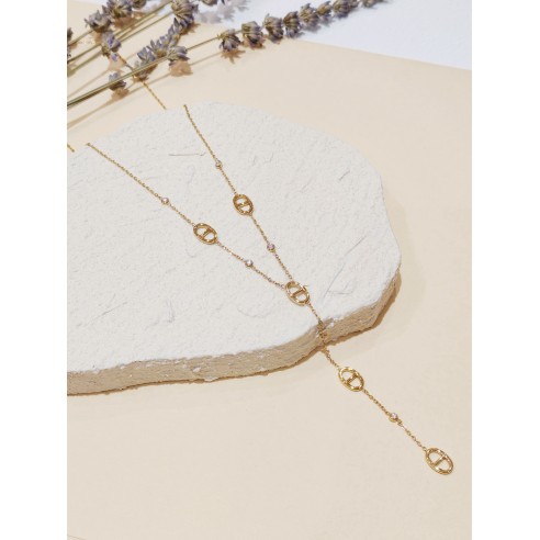 Collier Y en acier inoxydable N349