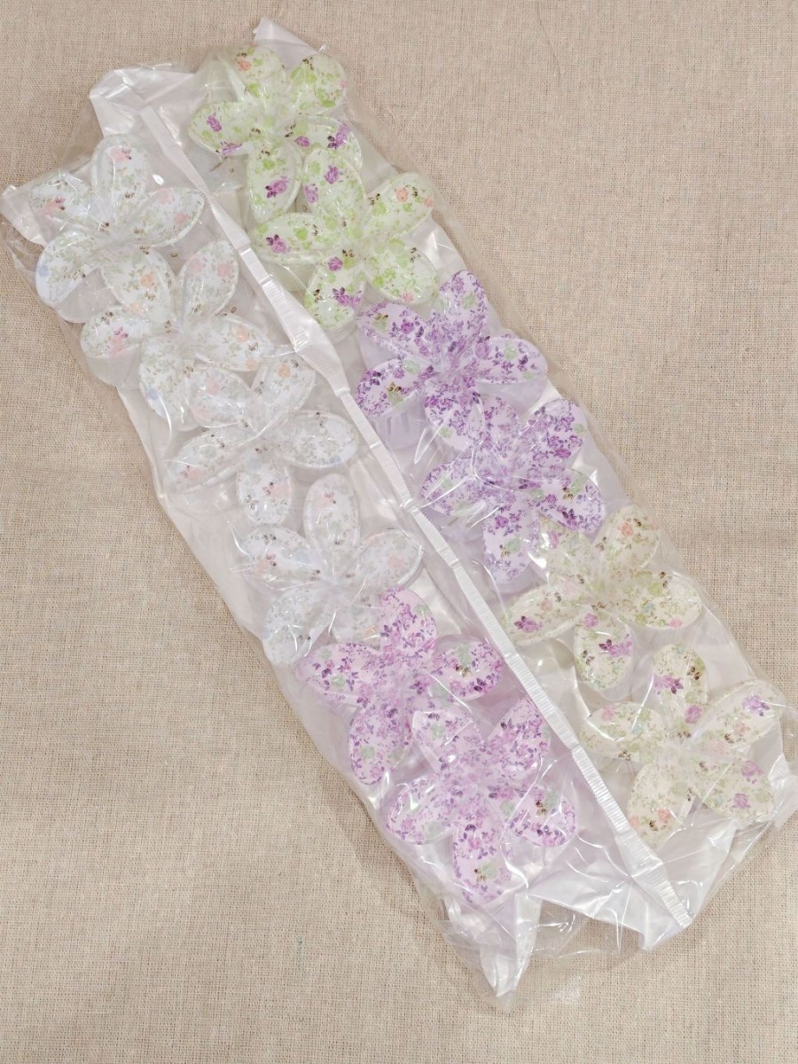 Lot de 12pcs pinces a cheveux fleurs LA002