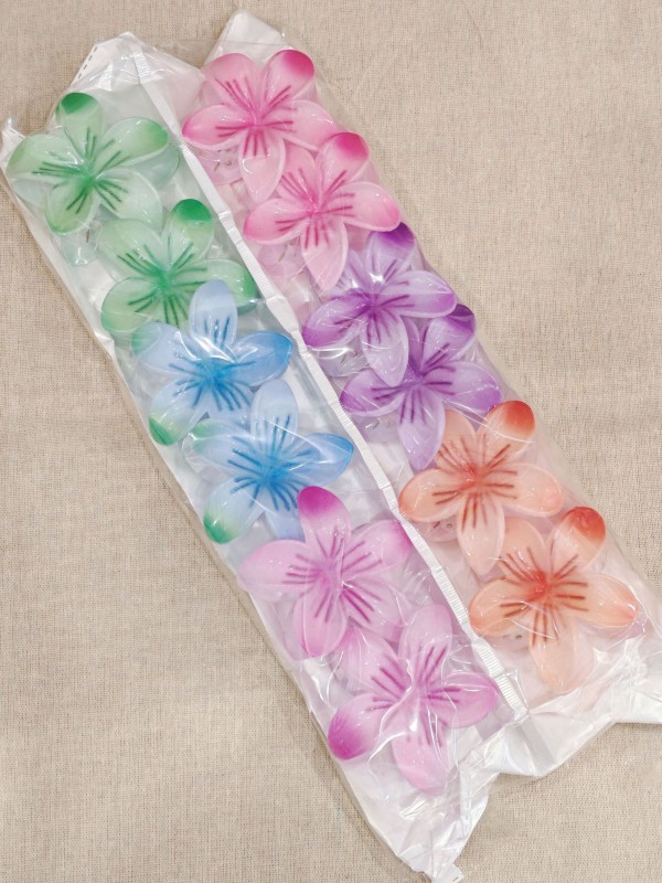 Lot de 12pcs pinces a cheveux fleurs LA003