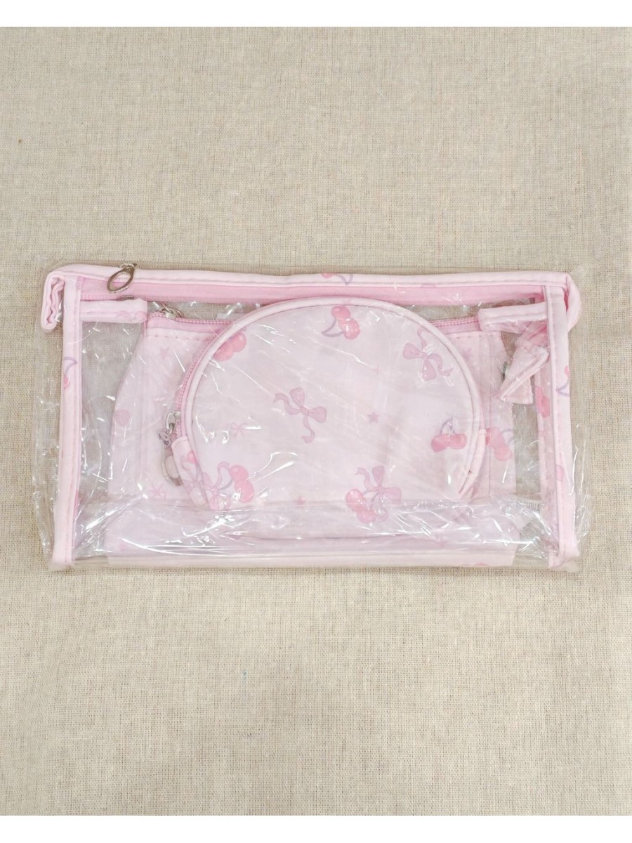 Lot de 3 trousses de toilette 24x14cm T001
