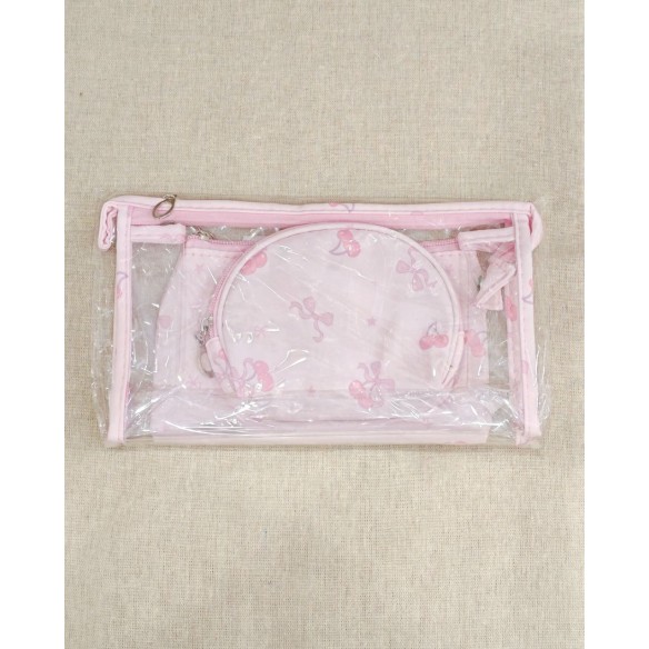 Lot de 3 trousses de toilette 24x14cm T001