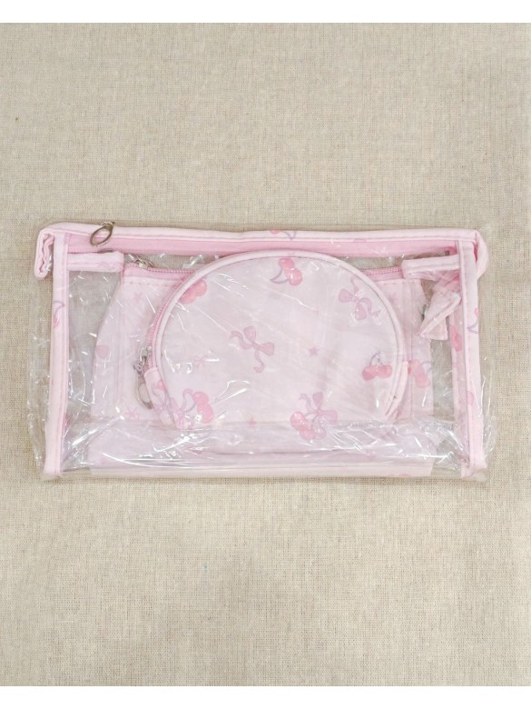 Lot de 3 trousses de toilette 24x14cm T001