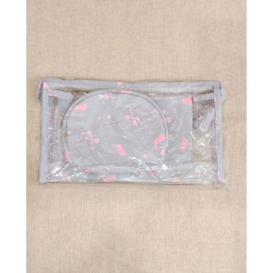 Lot de 3 trousses de toilette 24x14cm T001 2