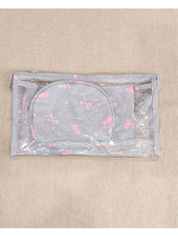 Lot de 3 trousses de toilette 24x14cm T001