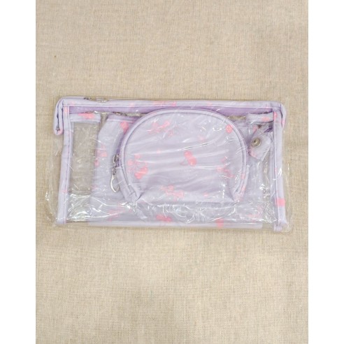 Lot de 3 trousses de toilette 24x14cm T001