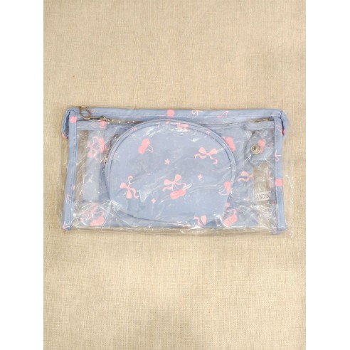 Lot de 3 trousses de toilette 24x14cm T001