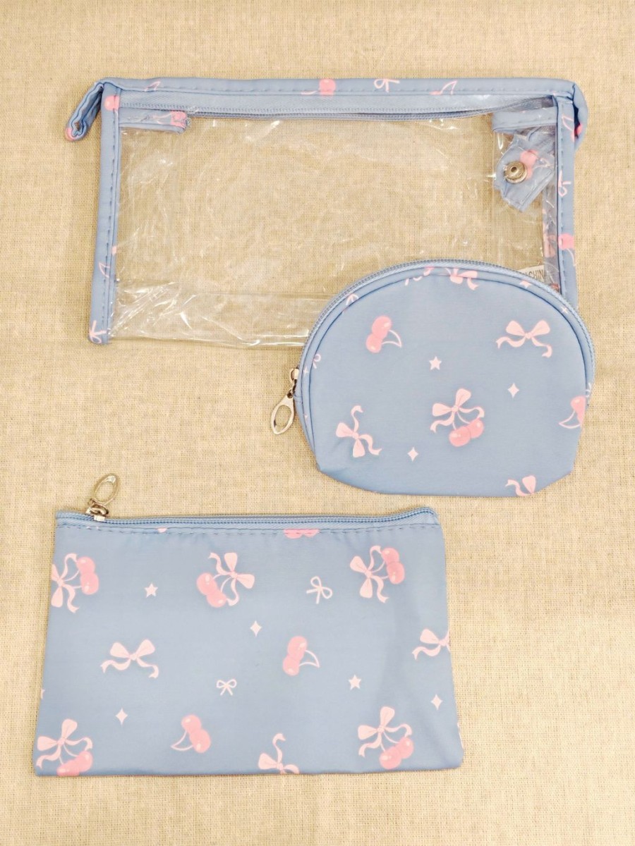 Lot de 3 trousses de toilette 24x14cm T001