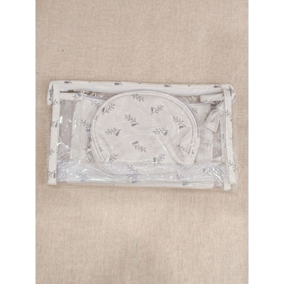 Lot de 3 trousses de toilette 24x14cm T002