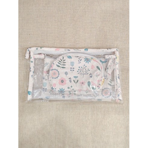 Lot de 3 trousses de toilette 24x14cm T003
