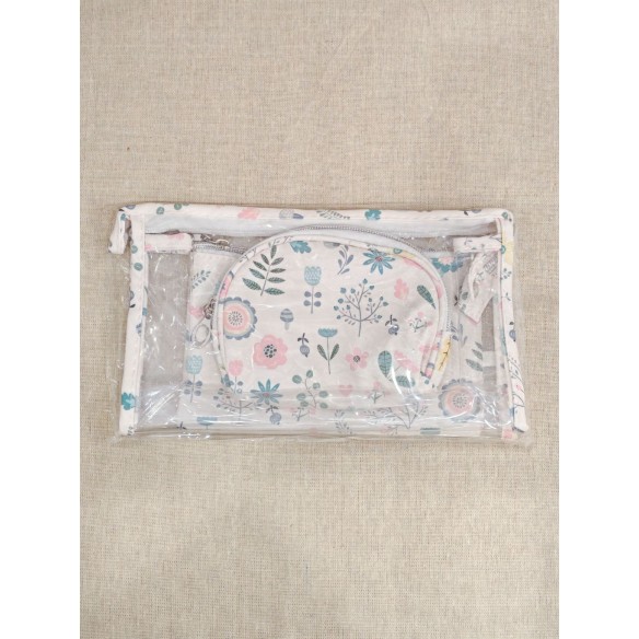 Lot de 3 trousses de toilette 24x14cm T003