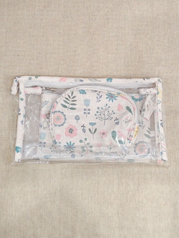 Lot de 3 trousses de toilette 24x14cm T003