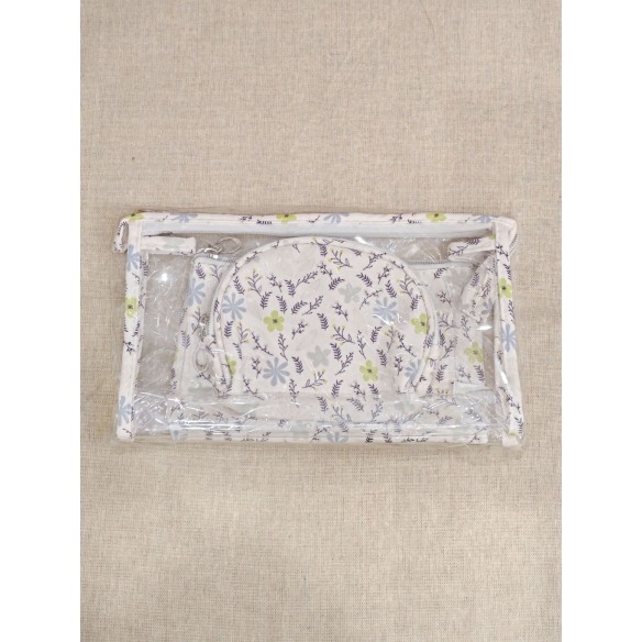 Lot de 3 trousses de toilette 24x14cm T004
