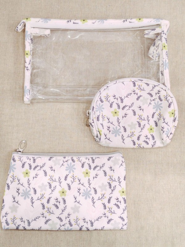 Lot de 3 trousses de toilette 24x14cm T004