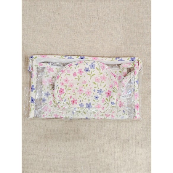 Lot de 3 trousses de toilette 24x14cm T007
