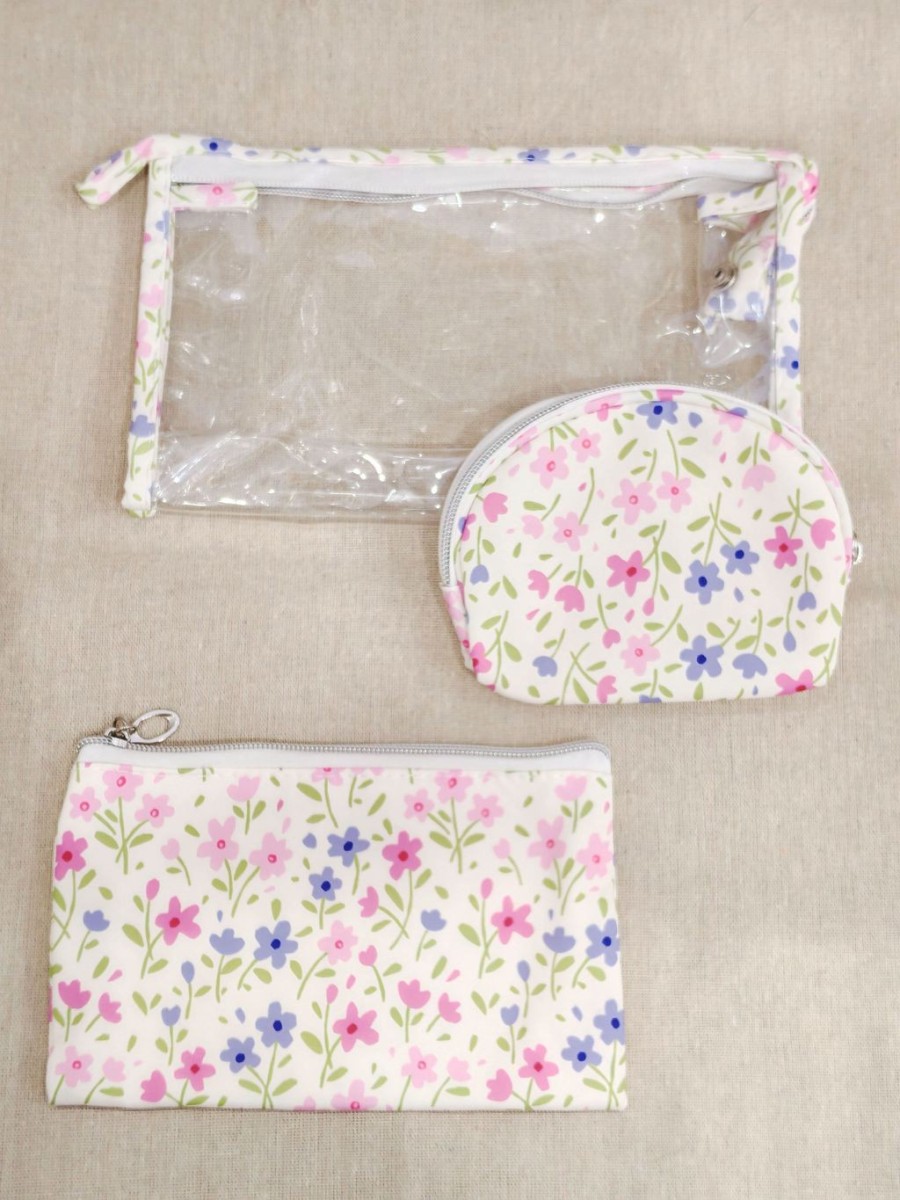 Lot de 3 trousses de toilette 24x14cm T007