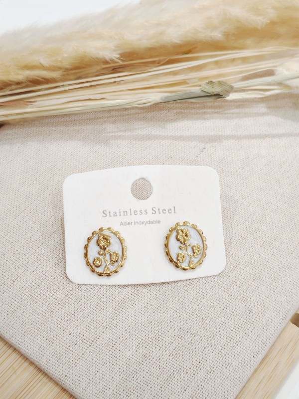Boucles d'oreilles acier inoxydable E515