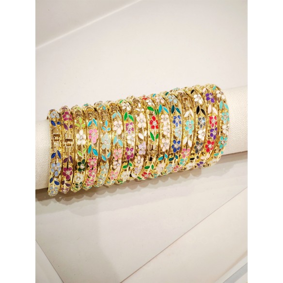 Lot de 15pcs bracelets joncs Thaïlandais BT001