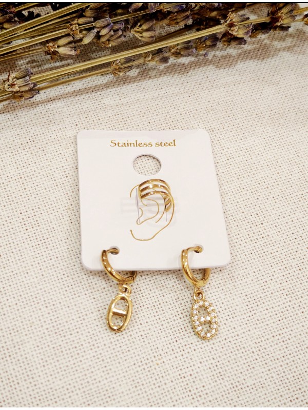 Boucles d'oreilles acier inoxydable E536