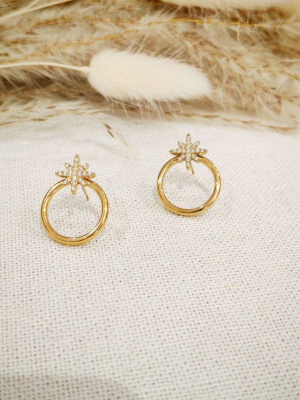 Boucles d'oreilles acier inoxydable E539